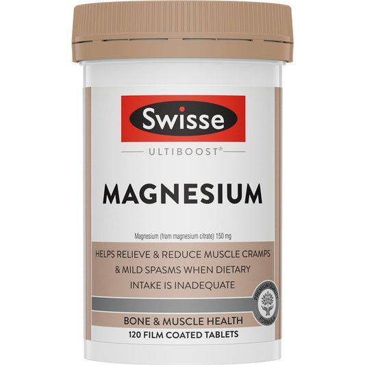 Swisse Ultiboost Magnesium 120 Vegan Tablets – Muscle & Energy Support