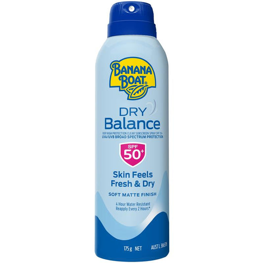 Banana Boat SPF 50+ Dry Balance Spray 175g - Lightweight Sun Protection - Auzzi Store