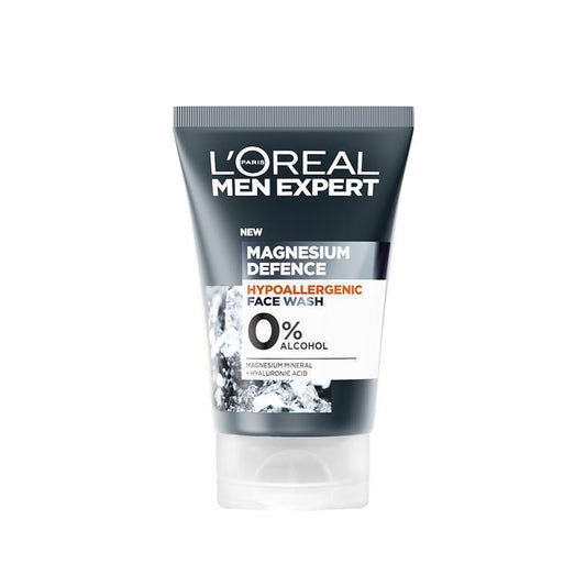 L'Oreal Paris Men Expert Magnesium Defence Wash 100ml - Gentle Cleansing for Sensitive Skin