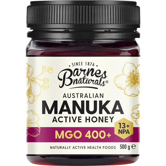 Barnes Naturals Australian Manuka Honey 500g MGO 400+ - Pure & Authentic - Auzzi Store