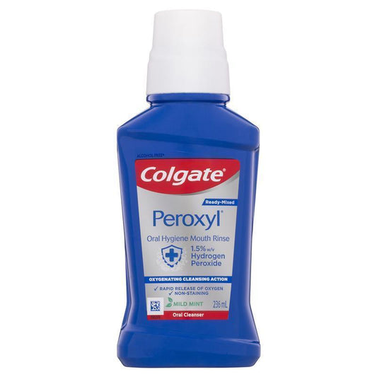 Colgate Peroxyl Oral Cleanser Mint Flavour 236mL - Fresh Breath & Oral Hygiene-Auzzi Store