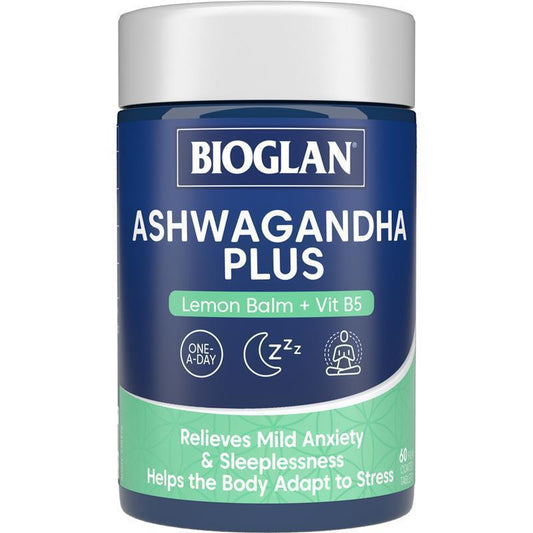 Bioglan Ashwagandha Plus - 60 Tablets for Stress Relief