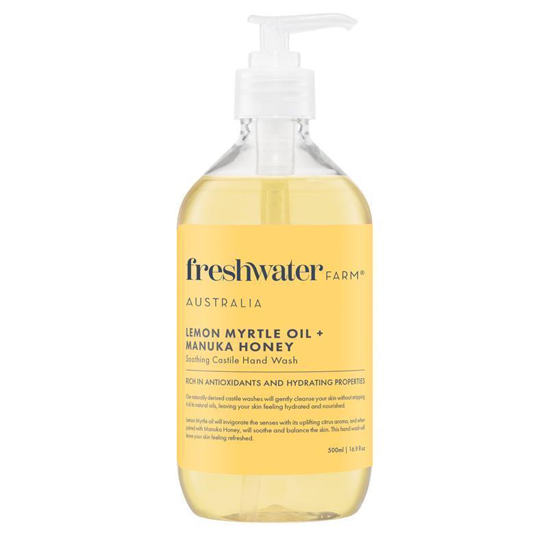 Freshwater Farm Lemon Myrtle + Manuka Honey Hand Wash 500ml - Refreshing Cleanse