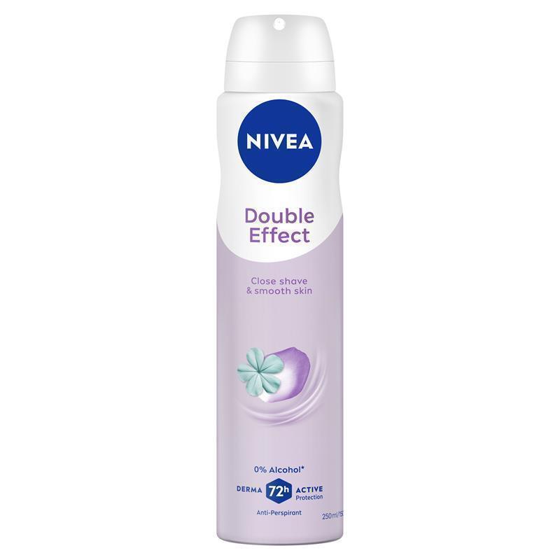 NIVEA Double Effect Avocado Deodorant Aerosol, 72H Protection, 250ml