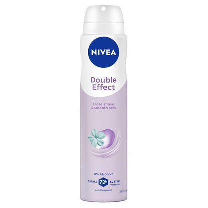 NIVEA Double Effect Avocado Deodorant Aerosol, 72H Protection, 250ml
