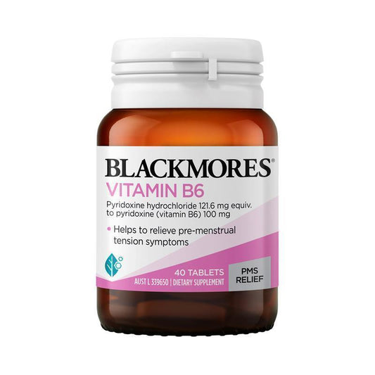 Blackmores Vitamin B6 100mg Sustained Release Tablets - 40