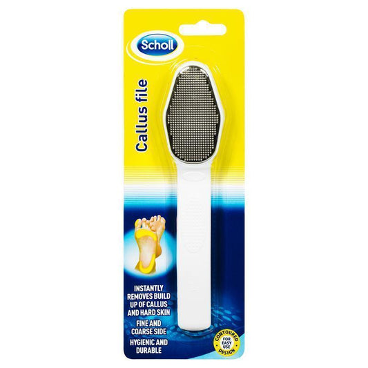 Scholl Callus File – Dual Sided Manual Foot File for Removing Hard Skin