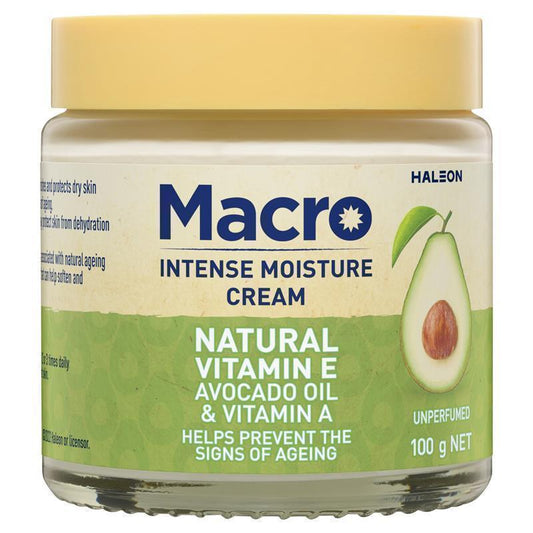 Macro Natural Vitamin E Cream 100g - Intense Moisture for Dry Skin-Auzzi Store