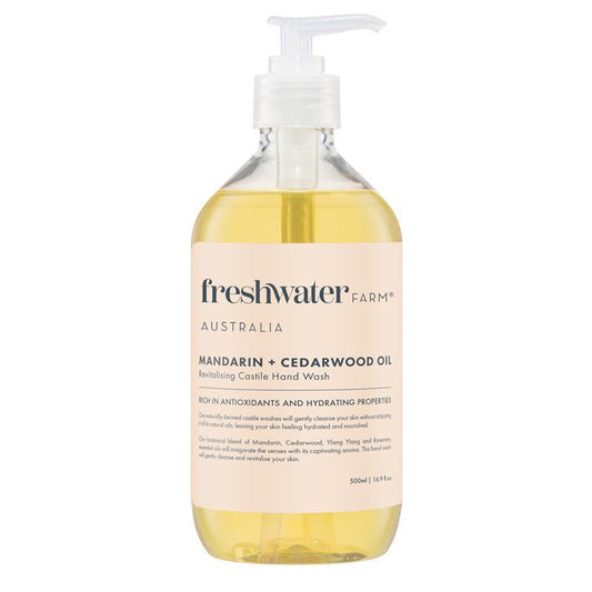 Revitalizing Mandarin + Cedarwood Oil Castile Hand Wash - 500ml - Auzzi Store