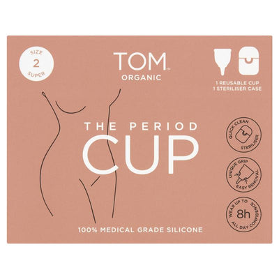 TOM Organic The Period Cup Size 2 + Microwavable Steriliser Case