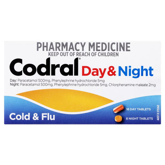 Codral PE Day & Night Cold & Flu Relief Tablets 24 Pack - Auzzi Store