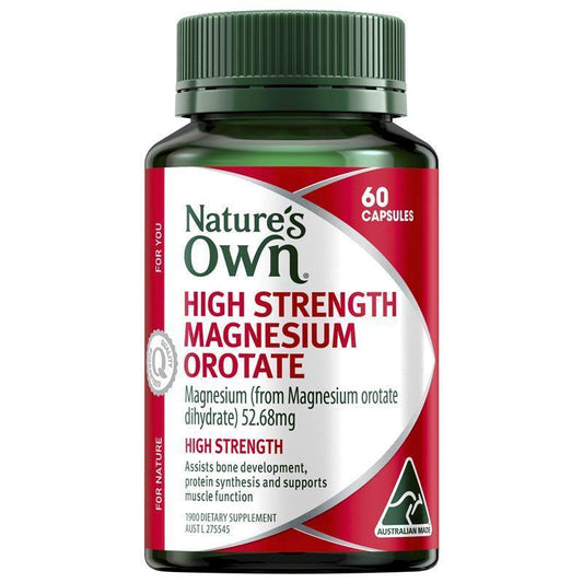 Nature's Own Magnesium Orotate 60 Capsules – Bone & Muscle Support
