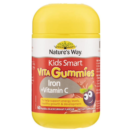 Nature's Way Kids Smart Vita Gummies Iron + Vitamin C 60 Gummies - Energy & Growth
