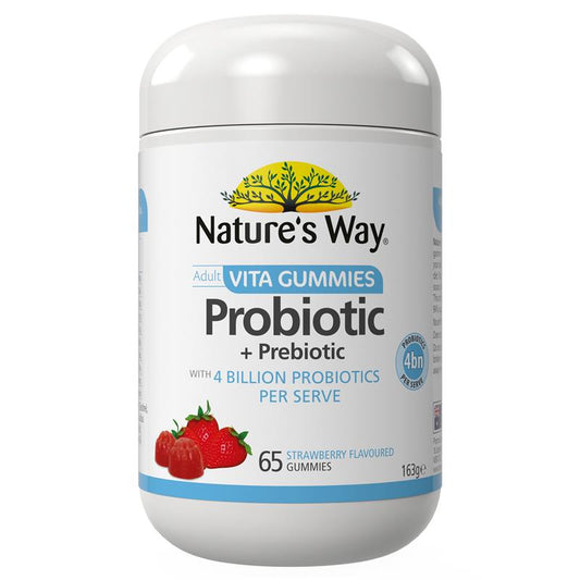 Nature's Way Adult Probiotic + Prebiotic Gummies, 4 Billion, 65 Sugar-Free - Auzzistore
