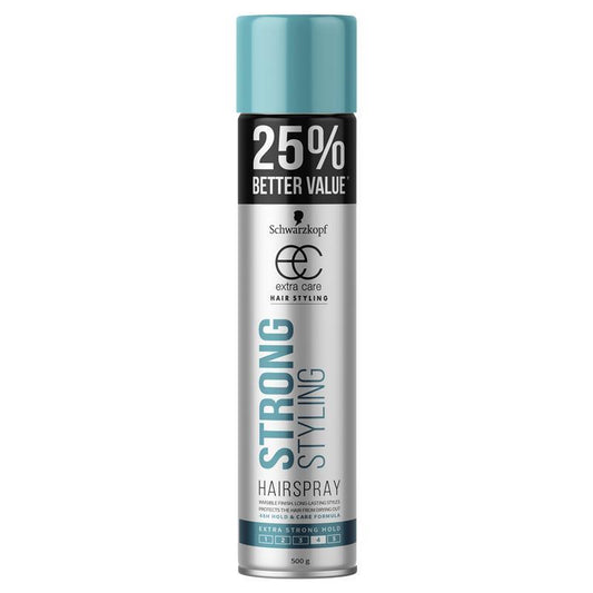 Schwarzkopf Extra Care Strong Styling Hairspray - Extra Strong Hold 500g-Auzzi Store