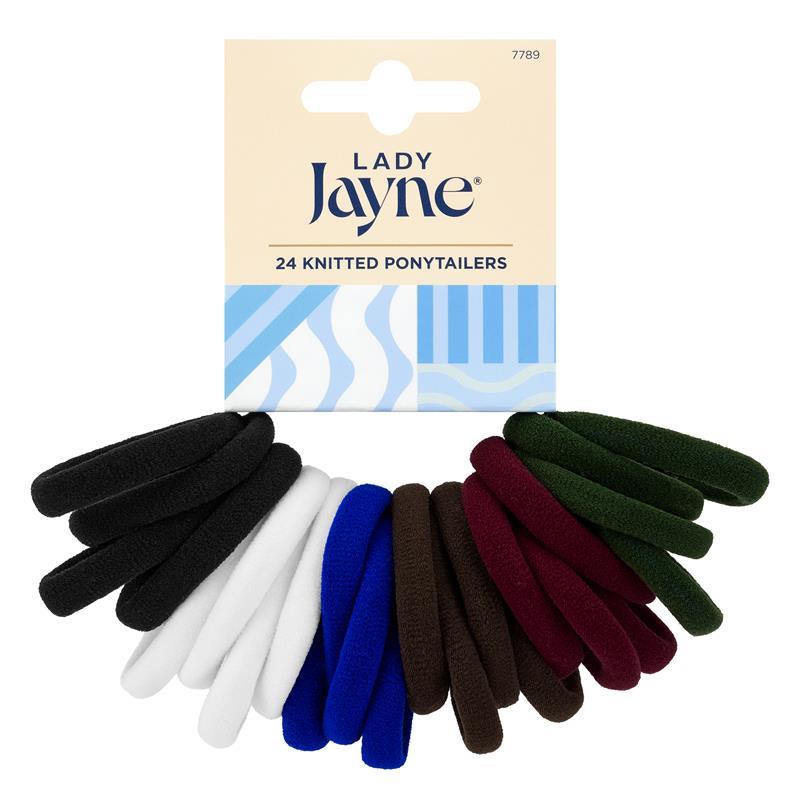 Lady Jayne Softies Value Pack - Basic Knitted Ponytailers, 24 Count-Auzzi Store