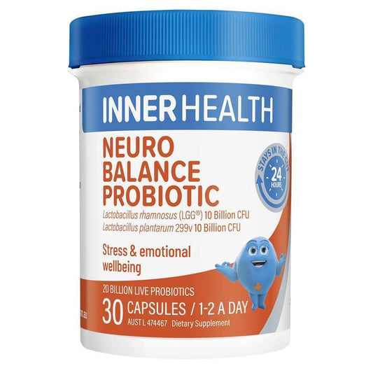 Inner Health Neuro Balance Probiotic - Gut-Brain Health, 30 Capsules