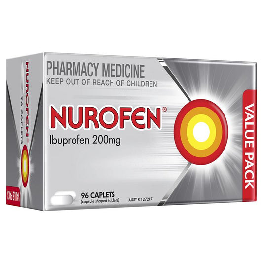 Nurofen Pain and Inflammation Relief Caplets 200mg - 96 Pack - Auzzi Store