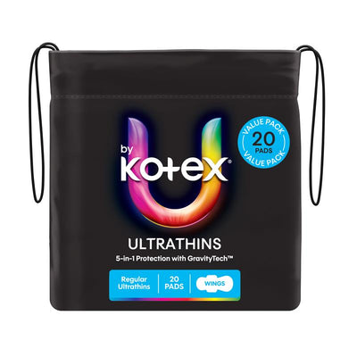 U By Kotex Ultrathin Regular Wing Bulk Pack - 20 Pads for Ultimate Comfort