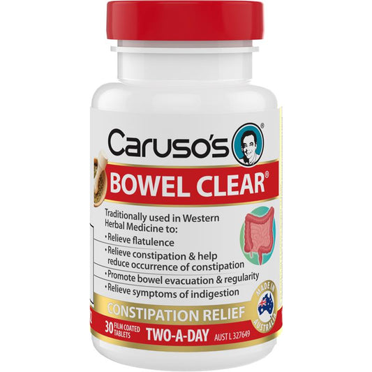 Caruso's Bowel Clear - 30 Tablets for Digestive Health - Auzzistore