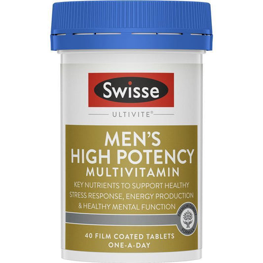 Swisse Men's Ultivite Power Multivitamin - 40 Tablets for Daily Vitality-Auzzi Store