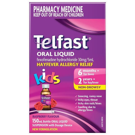 Telfast Kids Oral Liquid 150ml - Fast Relief for Allergies