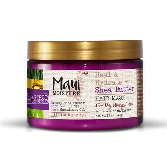 Maui Moisture Heal & Hydrate + Shea Butter Hair Mask for Dry & Damaged Hair 340g - Auzzi Store