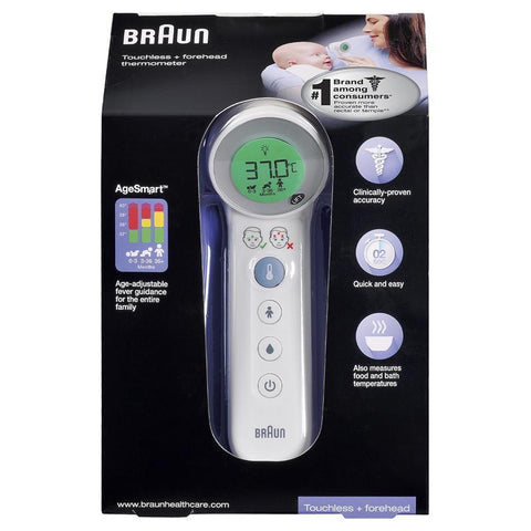 Braun Touchless + Forehead Thermometer BNT400 - Accurate Temperature Readings - Auzzi Store
