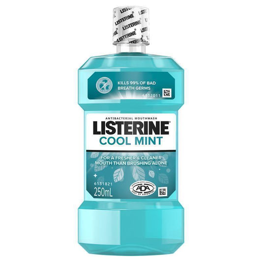 Listerine Cool Mint Antibacterial Mouthwash 250mL - Fresh Breath Solution-Auzzi Store