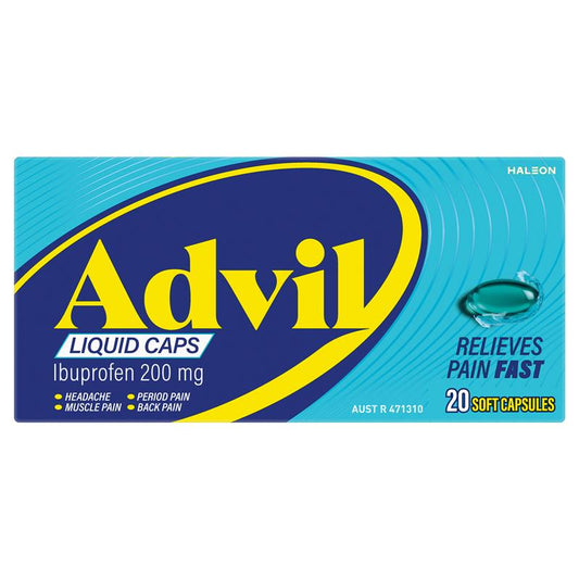 Advil Ibuprofen Pain Relief - 20 Liquid Capsules (200mg) – view 2 - Auzzistore