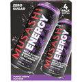 Musashi Purple Grape Energy Drinks 500ml x 4 Pack - Zero Sugar Energy Boost