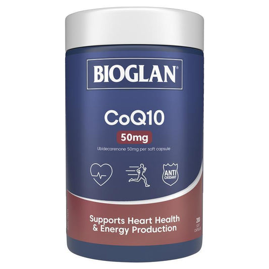 Bioglan CoQ10 50mg - 200 Capsules for Heart Health-Auzzi Store