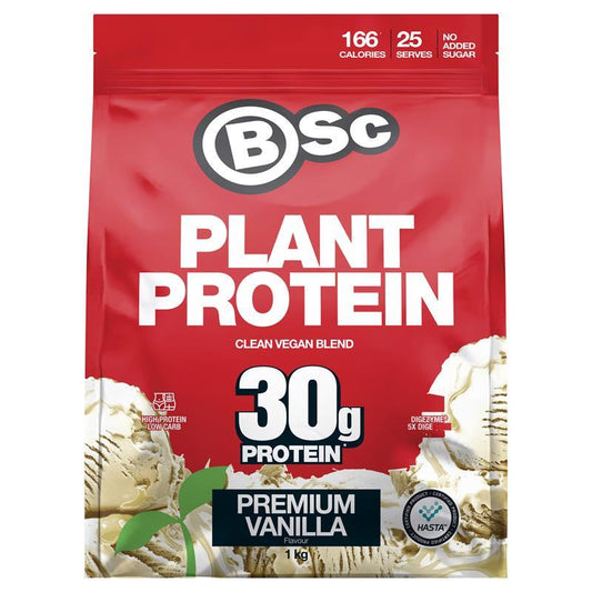 BSc Clean Plant Protein Premium Vanilla - 1kg - Auzzistore