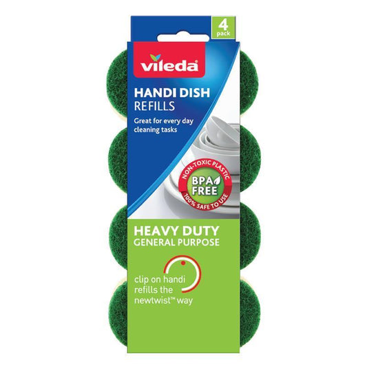 Vileda Handi Dish Heavy Duty Refill 4 Pack - Tough on Grease-Auzzi Store