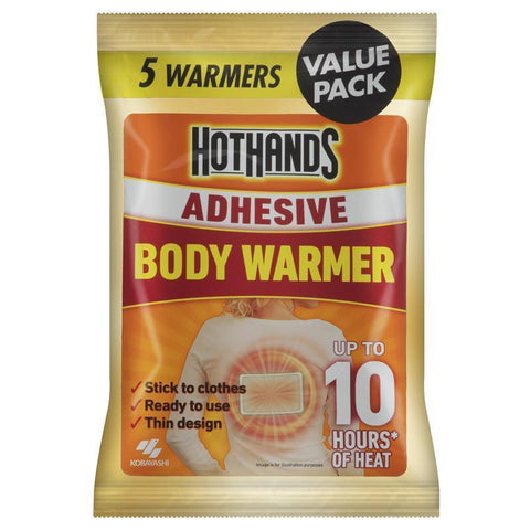 Hot Hands Body Warmer Adhesive 5 Pack - Instant Heat Relief - Auzzi Store