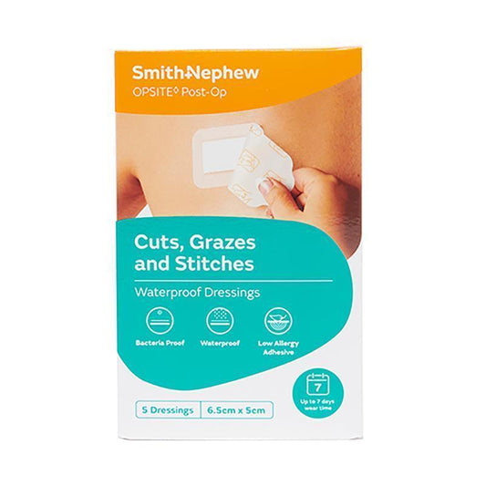 Opsite Post-Op Waterproof Dressing 6.5cm x 5cm - 5 Pack-Auzzi Store