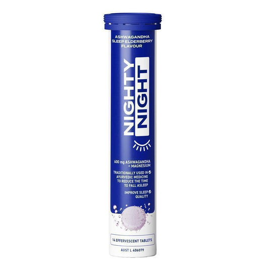 Nighty Night Sleep Effervescent Tablets - Elderberry Flavour (14 Tablets)