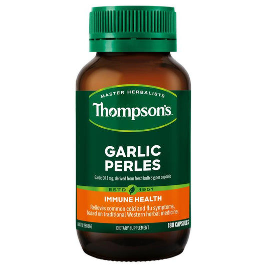 Thompson's Garlic Perles 180 Capsules - Natural Cold & Flu Relief-Auzzi Store