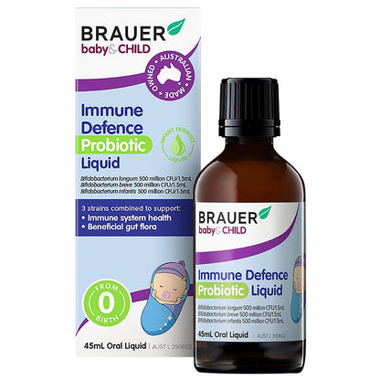 Brauer Immune Defence Probiotic Liquid For Infants 45ml - Supports Gut Health