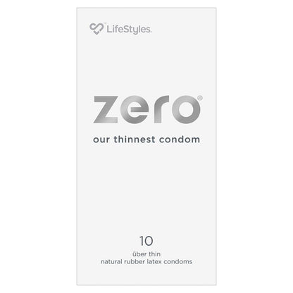 LifeStyles Zero Ultra Thin Latex 10  Condoms , 52mm Lubricated