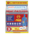 Pain Away Heat Patches XL 3 Pack - Enhanced Comfort for Muscle and Joint Pain