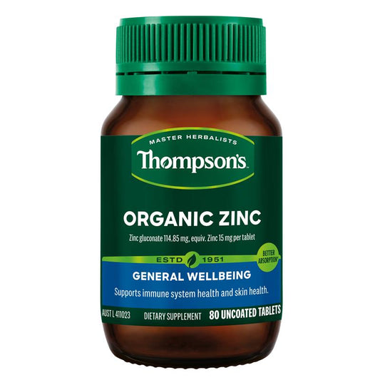 Thompson's Organic Zinc 80 Tablets - Immune Support-Auzzi Store