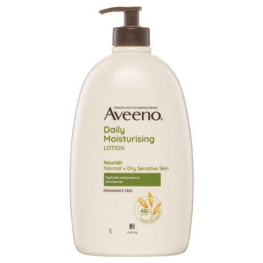 Aveeno Daily Moisturising Fragrance Free Body Lotion 1L - Hydrate and Protect Your Skin-Auzzi Store