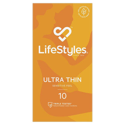 LifeStyles Ultra Thin Natural Latex 10 Condoms   – Lubricated