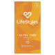 LifeStyles Ultra Thin Natural Latex 10 Condoms   – Lubricated – view 2