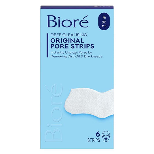 Biore Deep Cleansing Pore Strips - 6 Original Strips for Clear Skin - Auzzistore