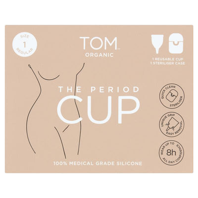 TOM Organic The Period Cup Size 1 + Microwavable Steriliser Case
