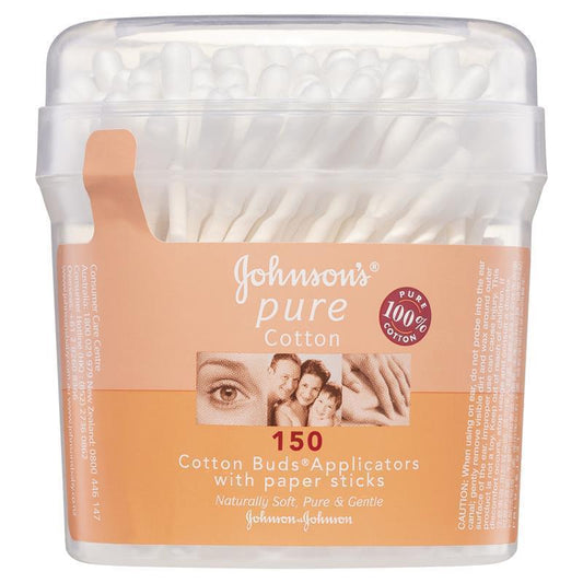 Johnson & Johnson Pure Cotton Buds 150 with Canister-Auzzi Store