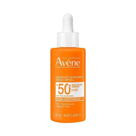 Avene Sunsitive Sunscreen Serum SPF 50+ 30ml - Hydrating Sun Protection