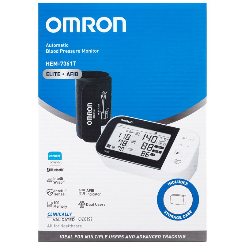 Omron HEM7361T Blood Pressure + AFIB Monitor Bluetooth - Home Health Monitoring